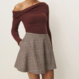 Reformation Hanna Plaid Skirt 2